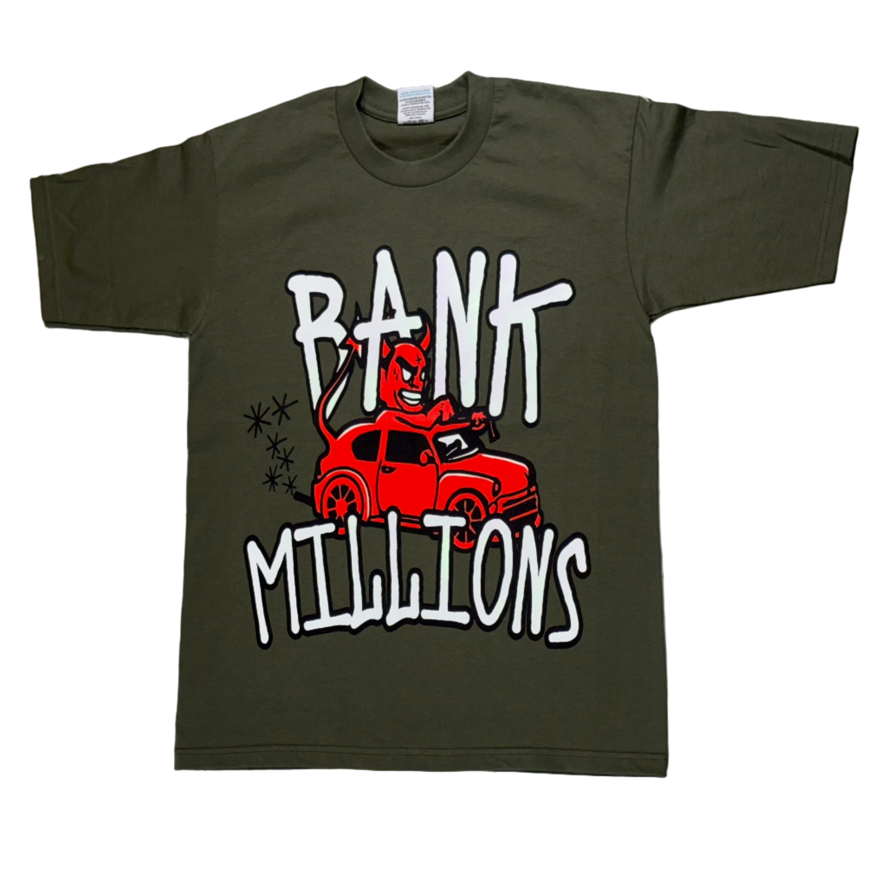 Bank Millions Tee Olive Green